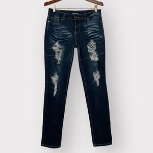 Sweet Look VINTAGE Y2K Juniors Distressed Skinny Jeans sz 13 Denim Pants Womens